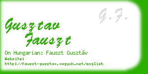 gusztav fauszt business card