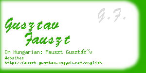 gusztav fauszt business card